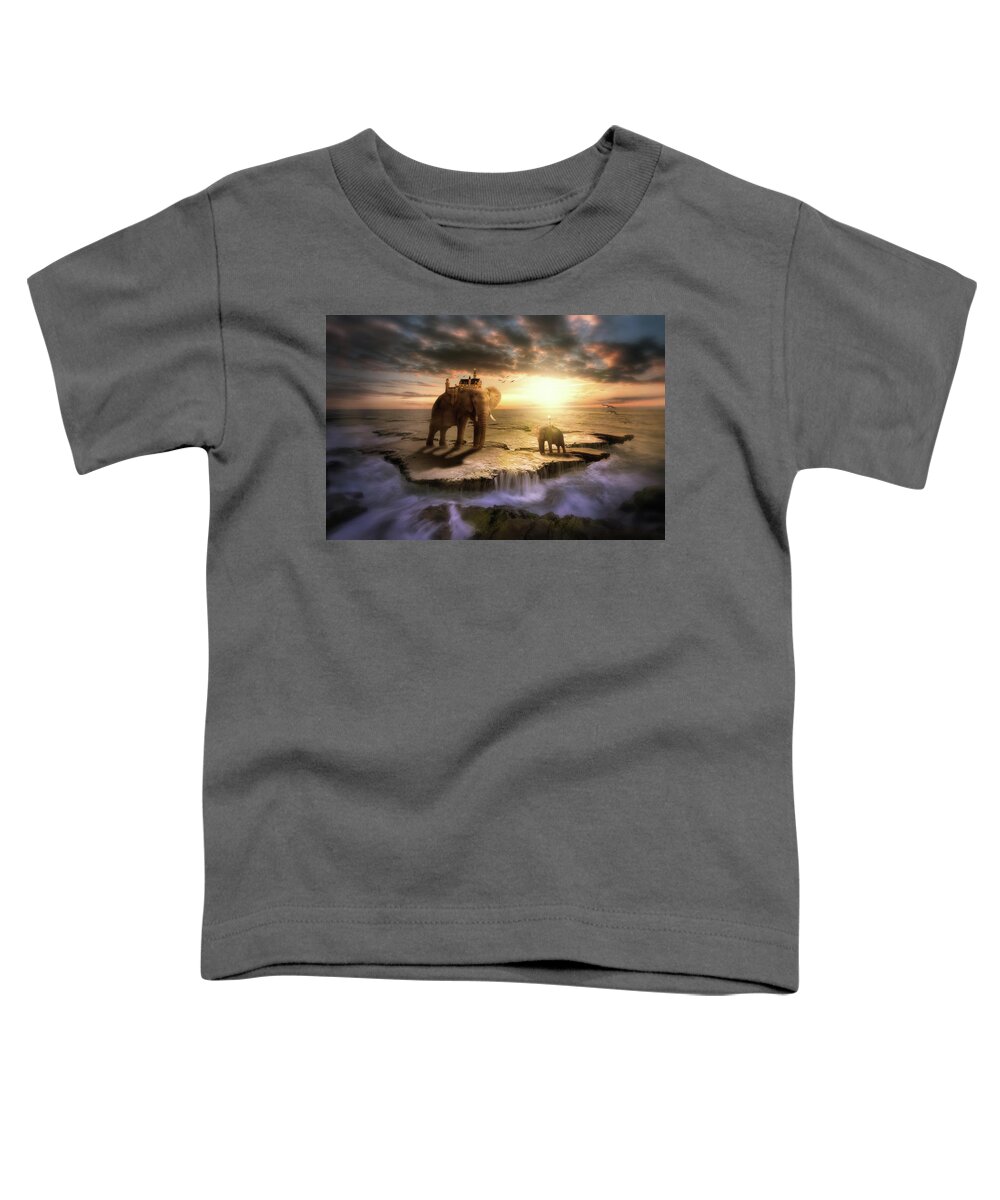 Family Toddler T-Shirt featuring the digital art Family outing by Nathan Wright