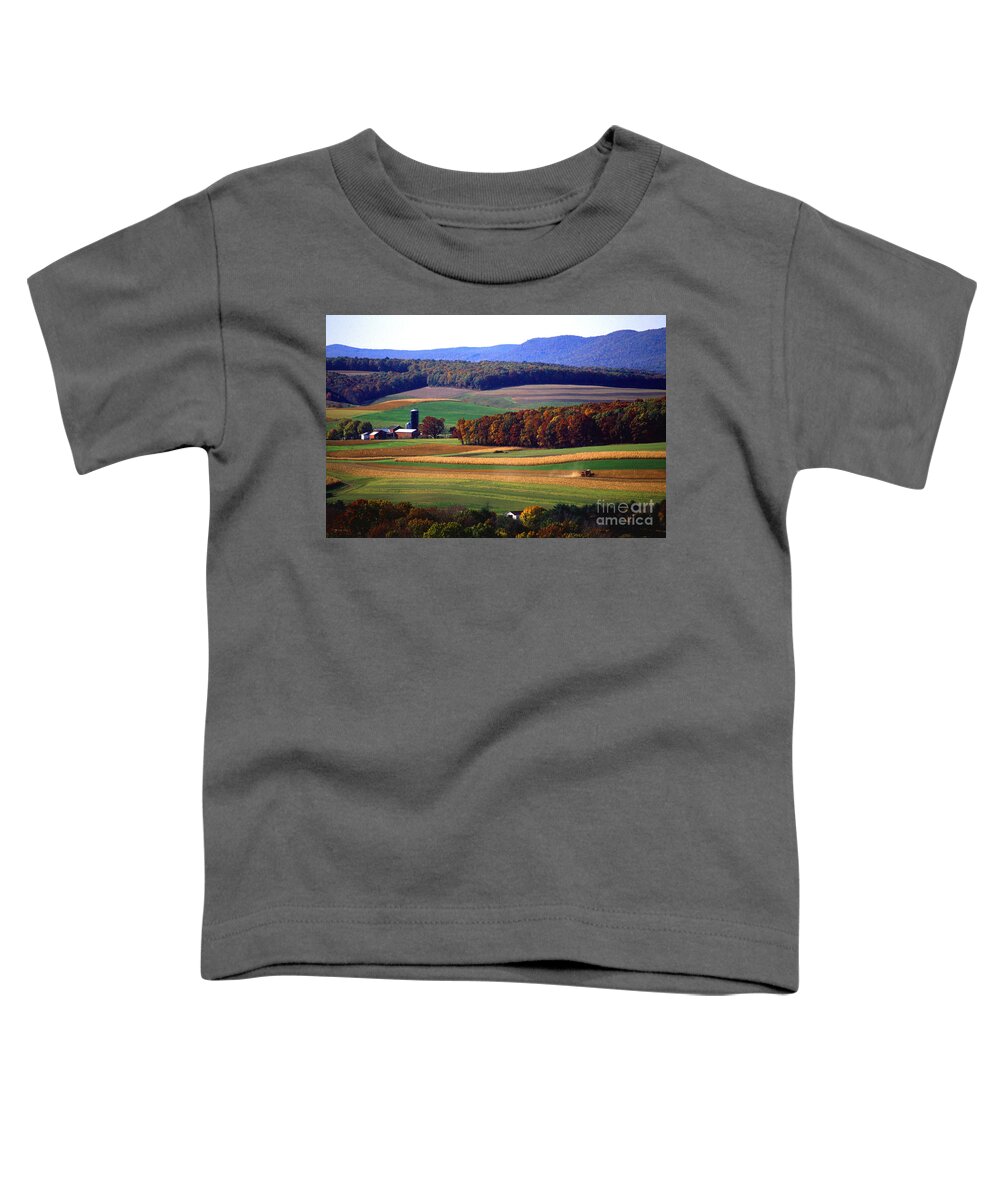 Landscape Toddler T-Shirt featuring the photograph Farm near Klingerstown by USDA and Photo Researchers