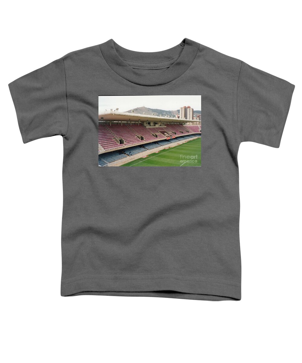 Fc Barcelona Toddler T-Shirt featuring the photograph FC Barcelona - Mini Estadi - West Side by Legendary Football Grounds