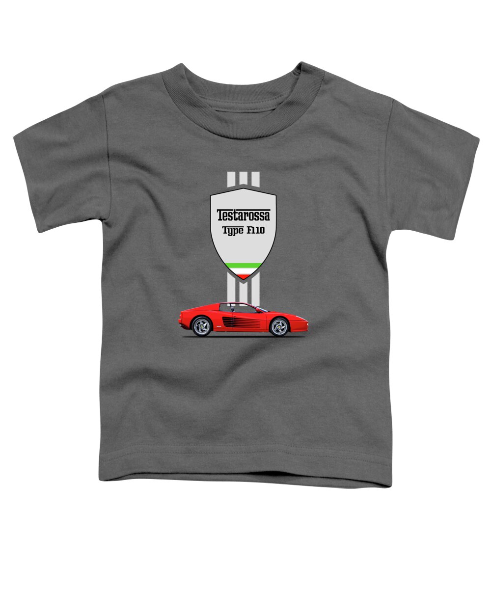 Ferrari Testarossa Toddler T-Shirt featuring the photograph Ferrari Testarossa by Mark Rogan