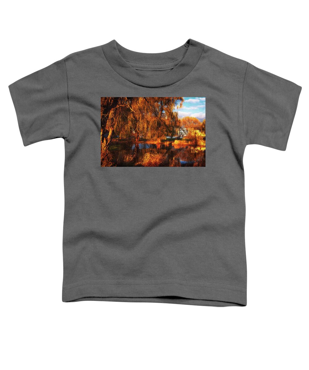 Orange Toddler T-Shirt featuring the photograph Fiery orange by Tatiana Travelways