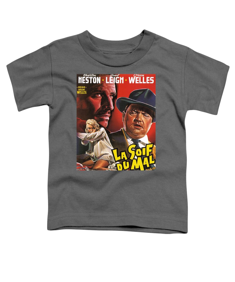 Film Noir Poster Toddler T-Shirt featuring the painting Film Noir Poster Touch of Evil by Vintage Collectables