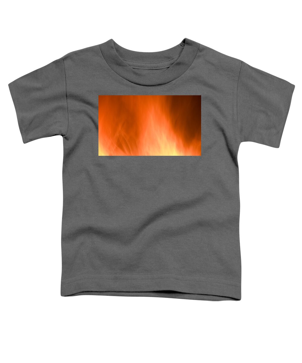 Flames Background Toddler T-Shirt featuring the photograph Fire flames abstract background by Michalakis Ppalis