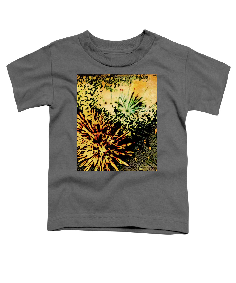 Fireworks Toddler T-Shirt featuring the painting Fireworks 1 by Joan Reese