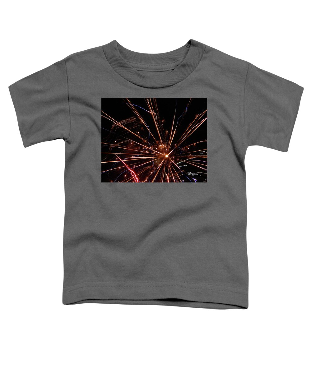 Fireworks Toddler T-Shirt featuring the photograph Fireworks Blast #0703 by Barbara Tristan