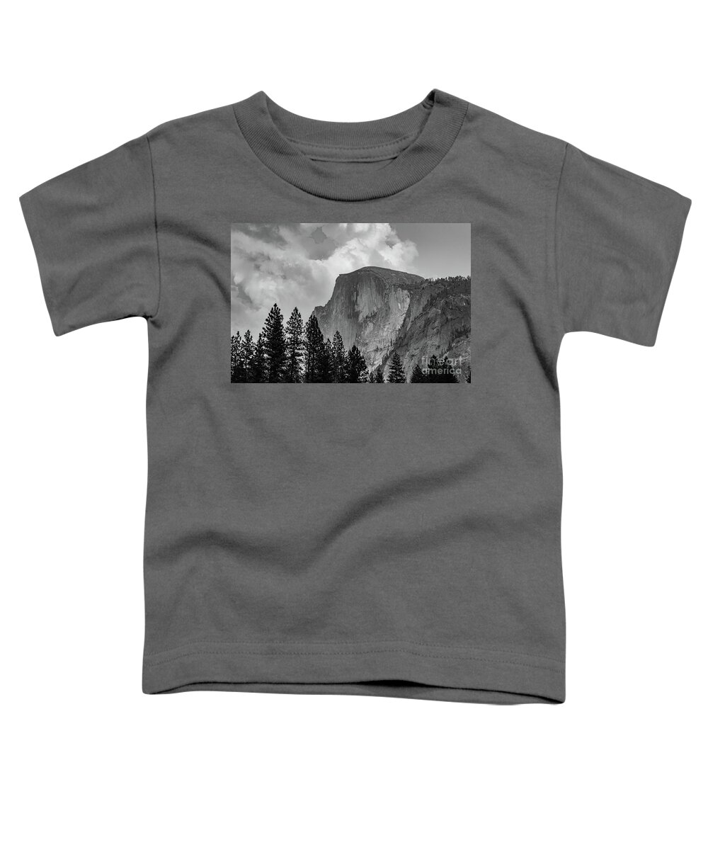 Sierra Nevada Toddler T-Shirt featuring the photograph First Gaze of Half Dome by Jeff Hubbard