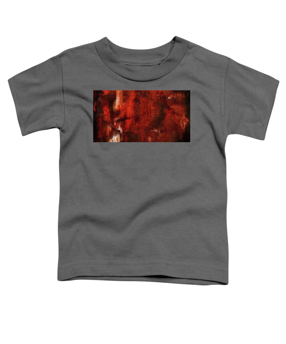 Abstract Toddler T-Shirt featuring the painting First Love - Brown Contemporary Abstract Art Painting by Modern Abstract