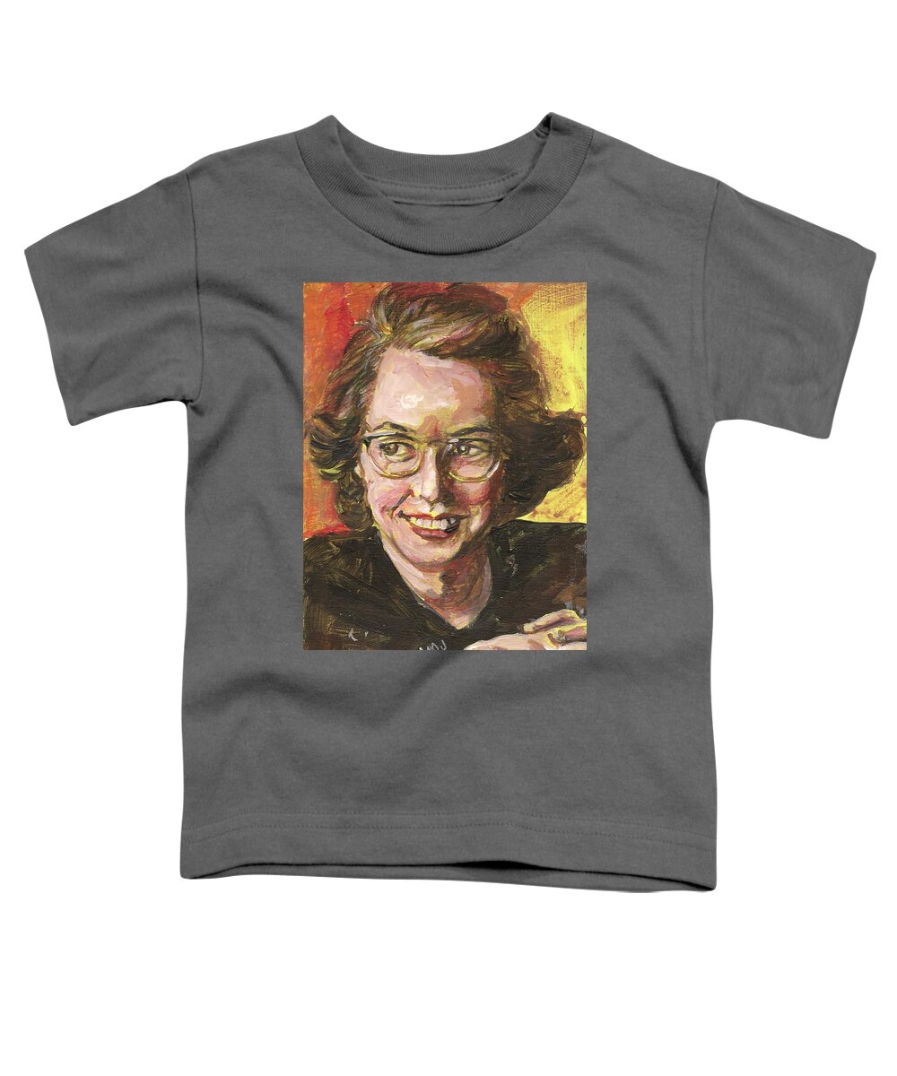 Catholic Toddler T-Shirt featuring the painting Flannery O'Connor by Bryan Bustard