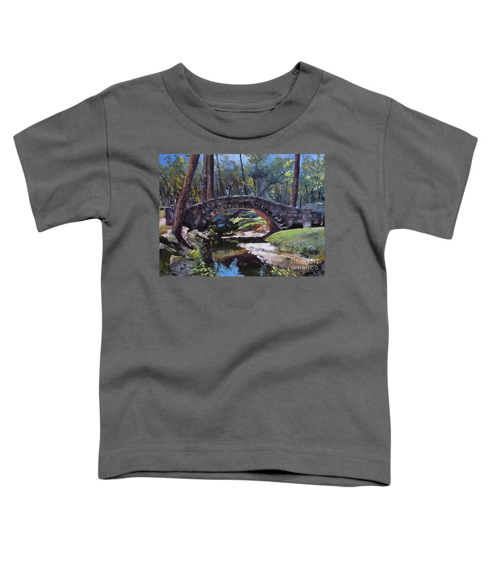 Flat Rock Park Toddler T-Shirt featuring the painting Flat Rock Park - Two Very Special People-Columbus GA by Jan Dappen
