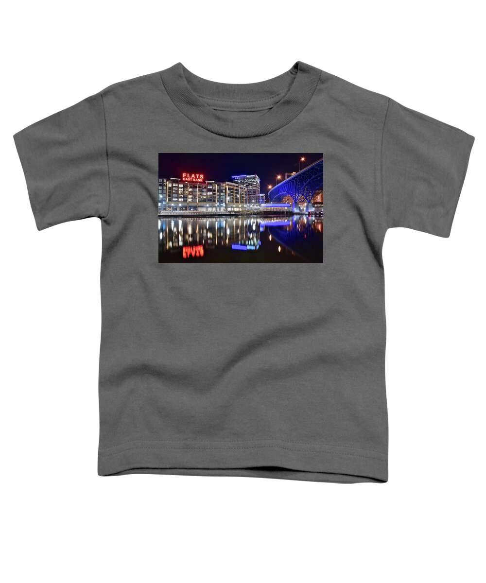 Cleveland Toddler T-Shirt featuring the photograph Flats East Bank by Frozen in Time Fine Art Photography