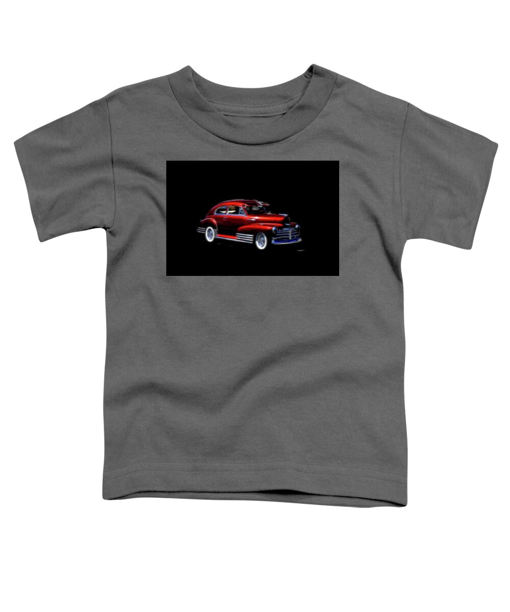 Car Toddler T-Shirt featuring the photograph Fleetline Chevrolet RED by Cathy Anderson