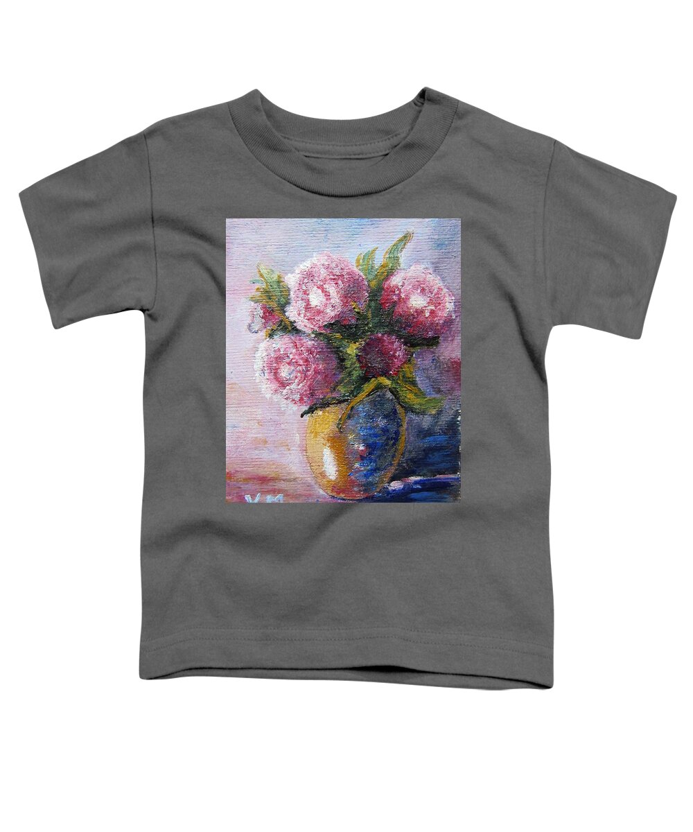 Flowers Toddler T-Shirt featuring the painting Floral by Vesna Martinjak