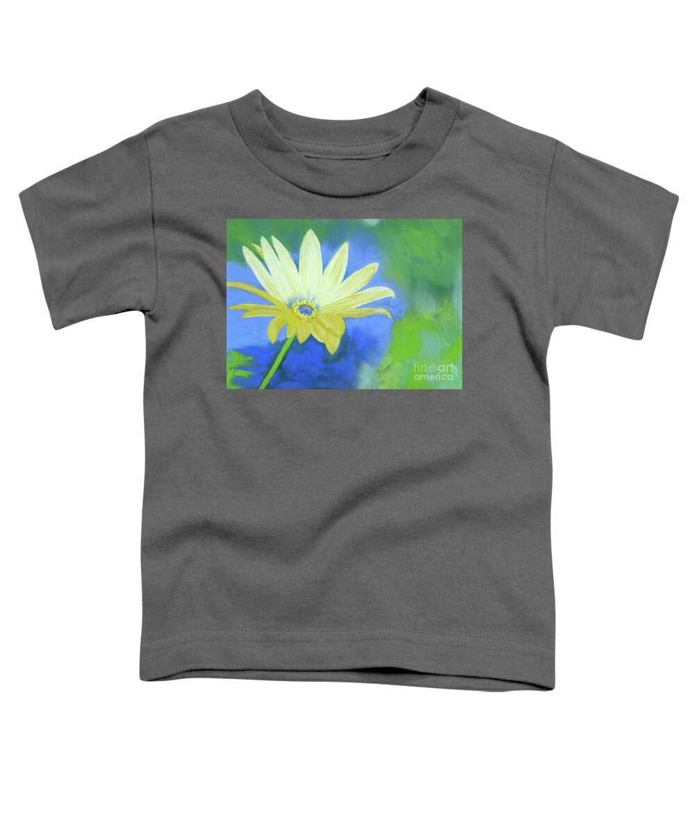 Flower Toddler T-Shirt featuring the pastel Flower Power by Ginny Neece