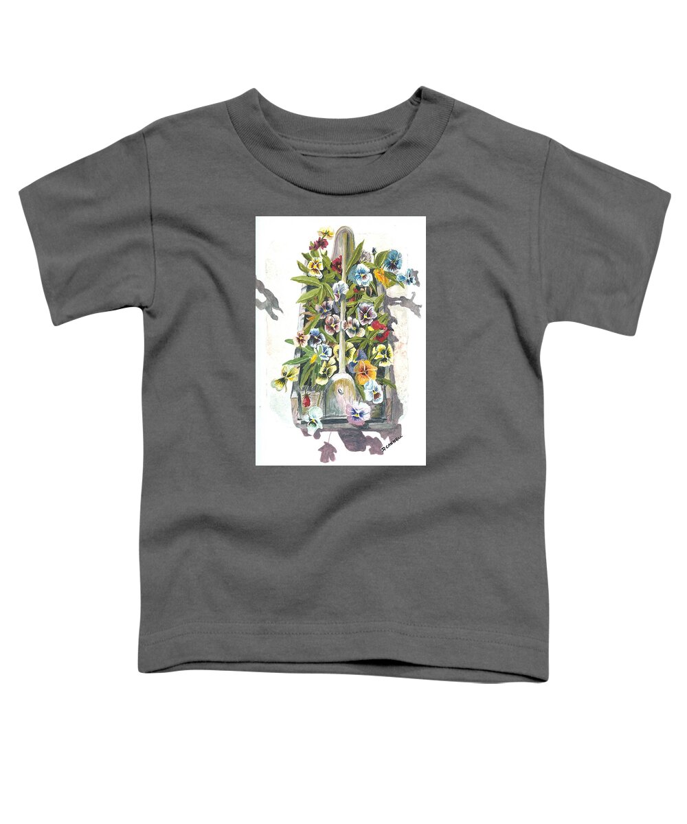 Box Toddler T-Shirt featuring the painting Flowerbox by Darren Cannell
