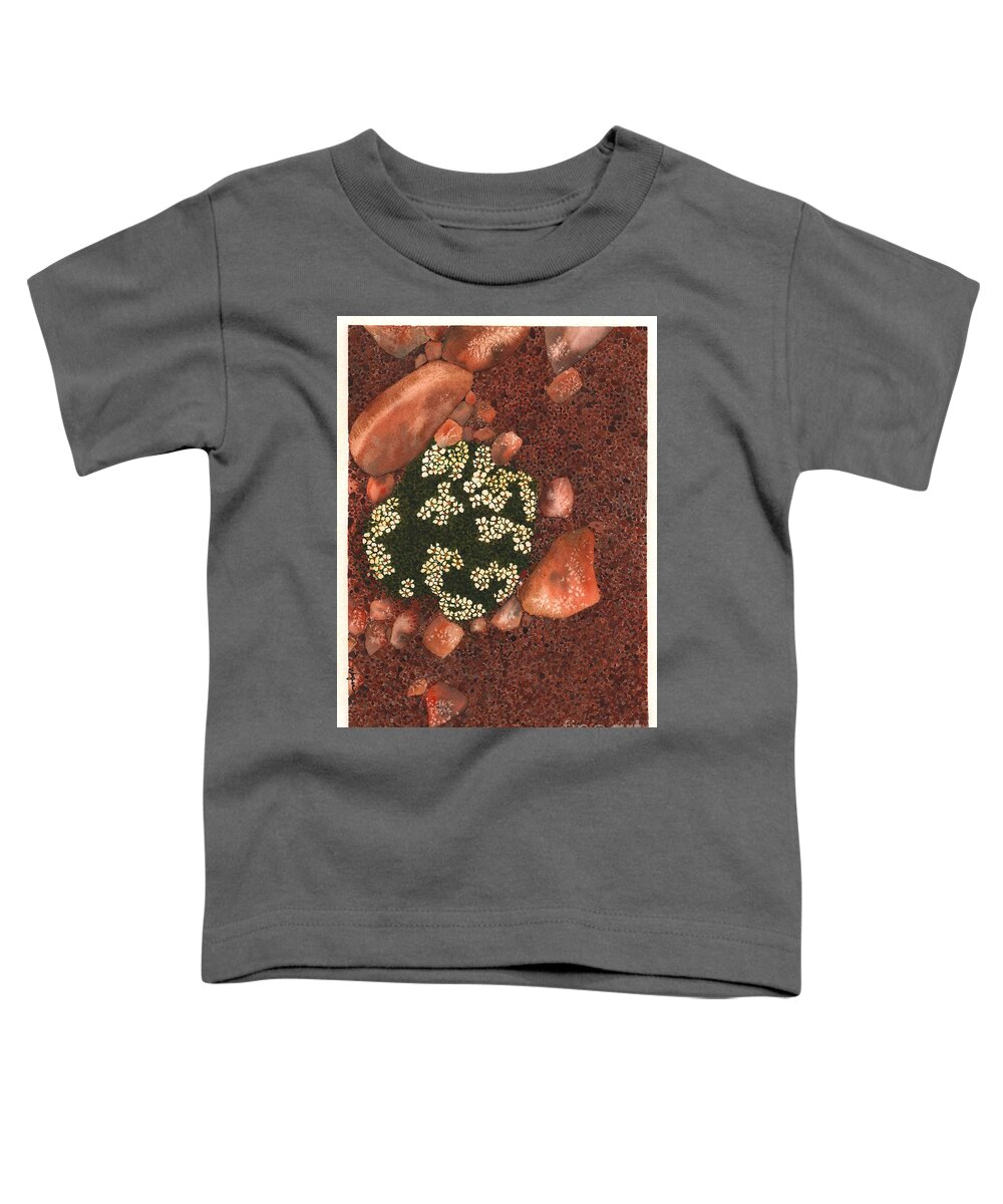 Succulent Toddler T-Shirt featuring the painting Flowermound by Hilda Wagner