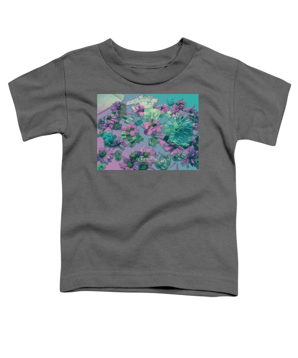 Art Toddler T-Shirt featuring the photograph Flowers and Paper by Barbara Tristan