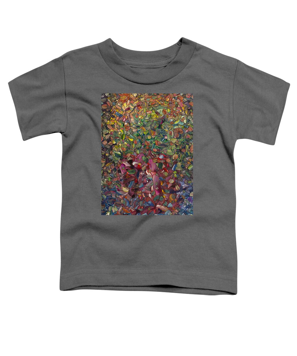 Flowers Toddler T-Shirt featuring the painting Flowers in a Red Vase by James W Johnson