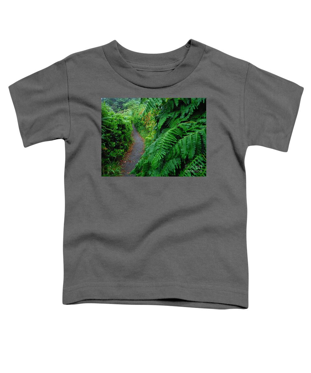 Flowing Ferns Of The Oregon Trail Toddler T-Shirt featuring the photograph Flowing Ferns Of The Oregon Trail by Paddy Shaffer