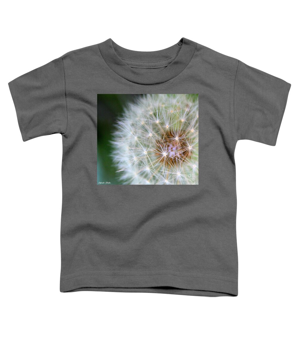 Macro Fluff Flower Toddler T-Shirt featuring the photograph Fluff by Elfriede Fulda