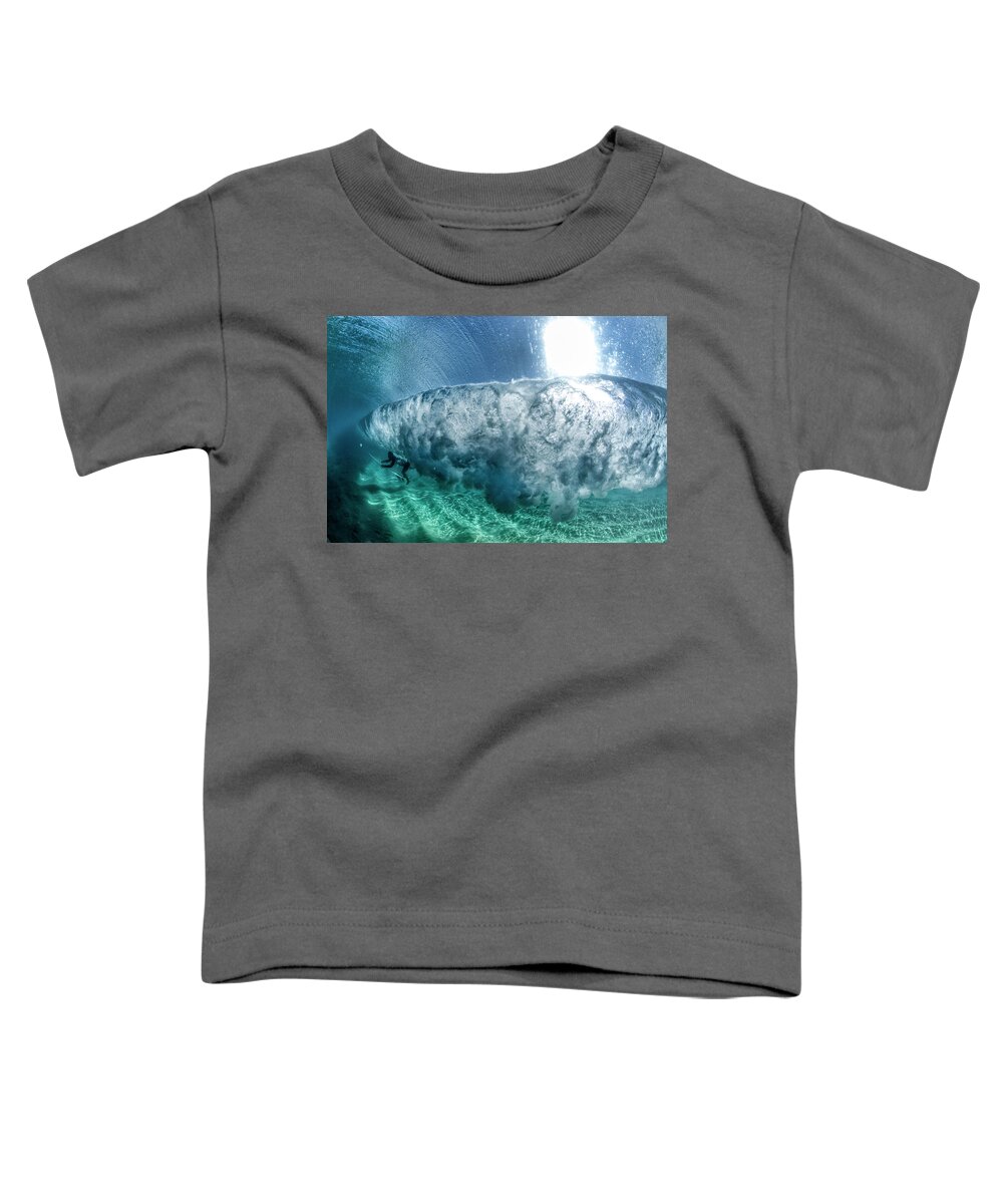 Wave Toddler T-Shirt featuring the photograph Foam Duck by Sean Davey