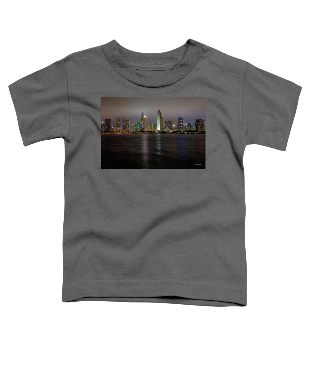 San Diego Toddler T-Shirt featuring the photograph Fog Glow over San Diego by Tim Bryan