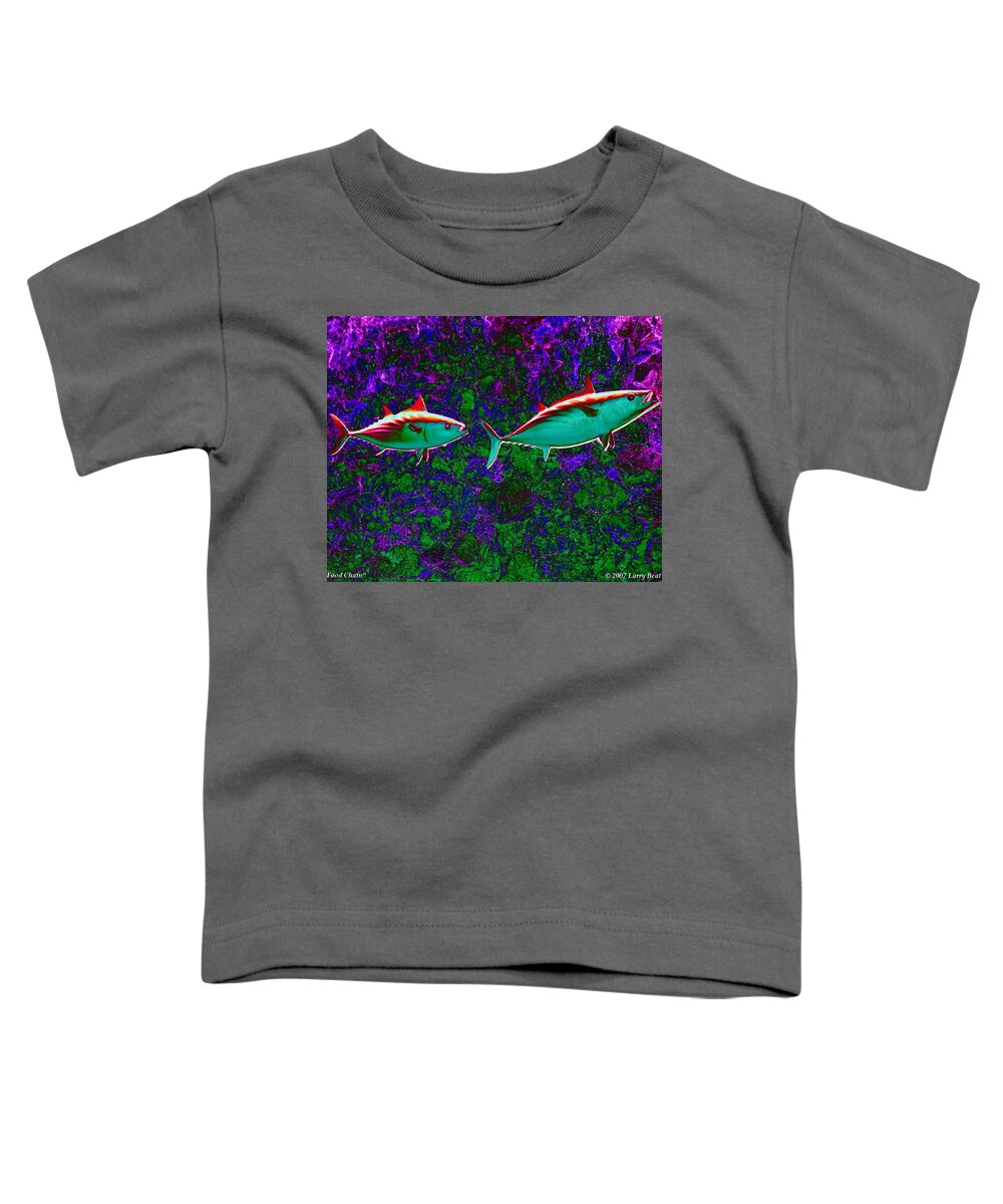 Fish Toddler T-Shirt featuring the digital art Food Chain by Larry Beat