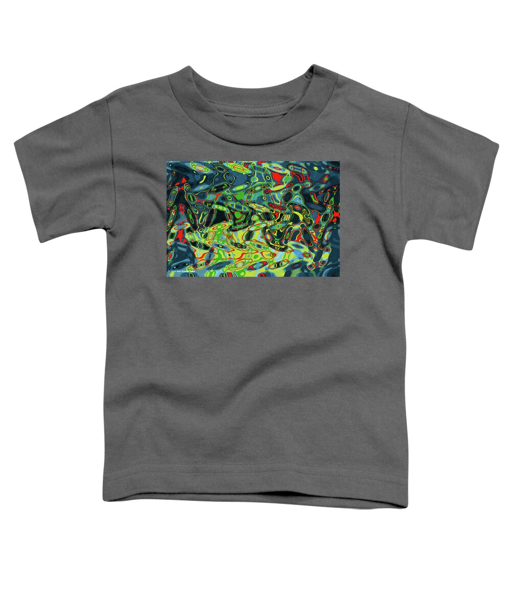 Four Babes Panel Abstract Toddler T-Shirt featuring the digital art Four Babes Panel Abstract by Tom Janca