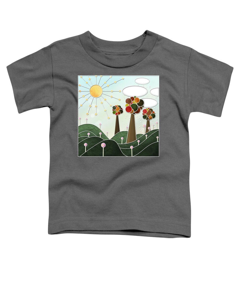Abstract Toddler T-Shirt featuring the digital art Four Seasons by Sarah Taylor