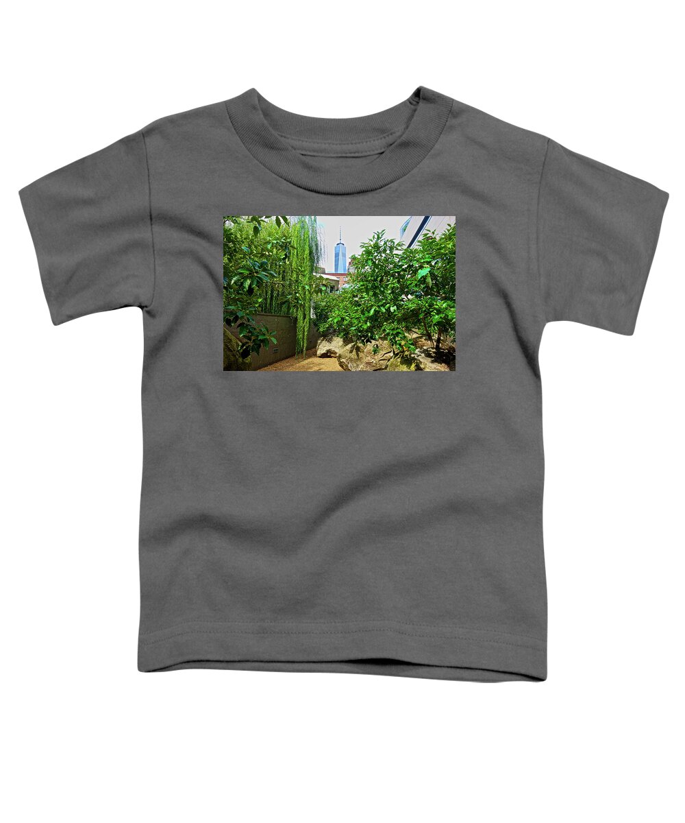 Freedom Tower New York City Tower One Toddler T-Shirt featuring the photograph Freedom Tower NYC by Joan Reese