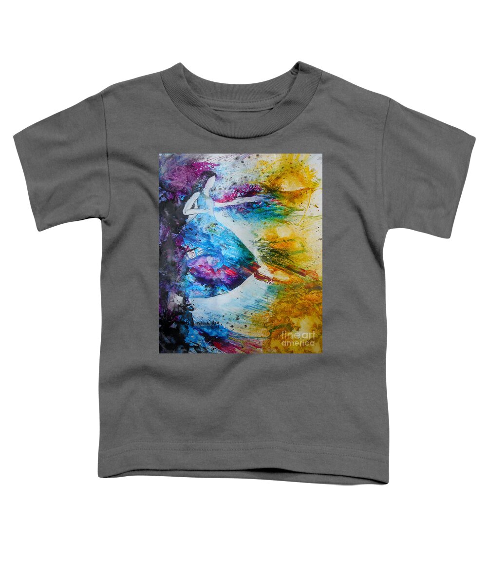 Creativity Toddler T-Shirt featuring the painting From Captivity To Creativity by Deborah Nell