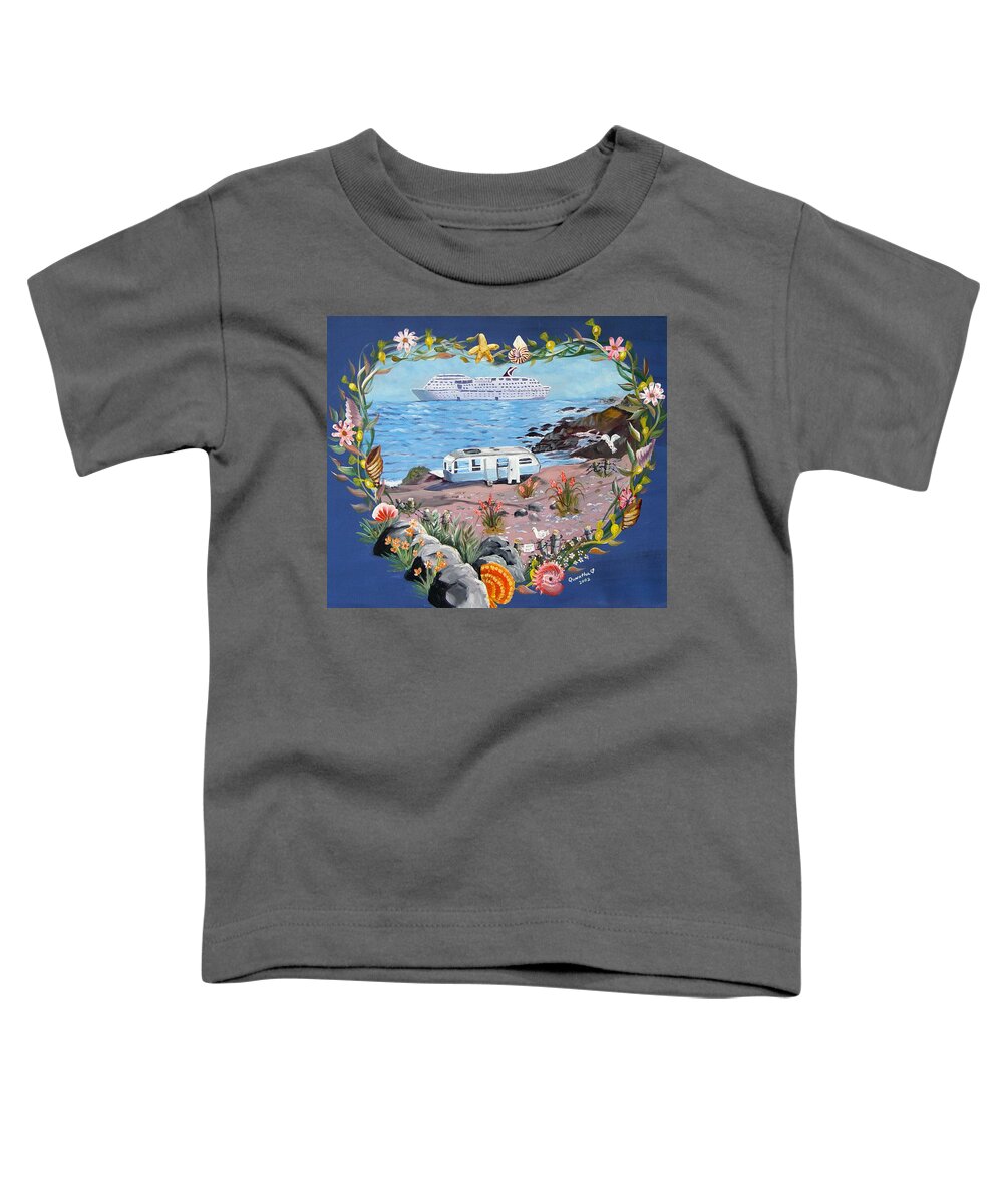 Ship Toddler T-Shirt featuring the painting From Rags to Riches by Quwatha Valentine