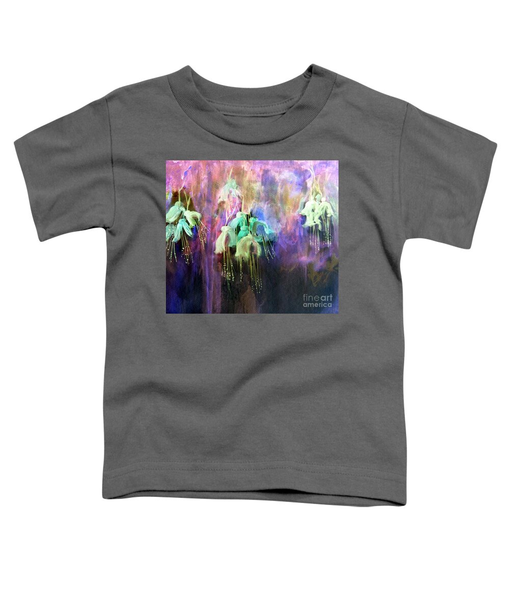 Flowers Toddler T-Shirt featuring the painting Fuchsia Flowers by Julie Lueders 