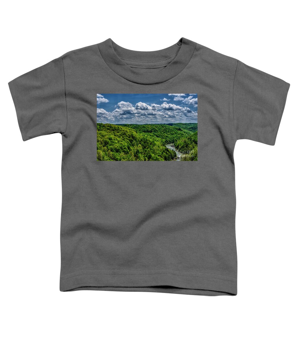 Springl Toddler T-Shirt featuring the photograph Gauley River Canyon and Clouds by Thomas R Fletcher