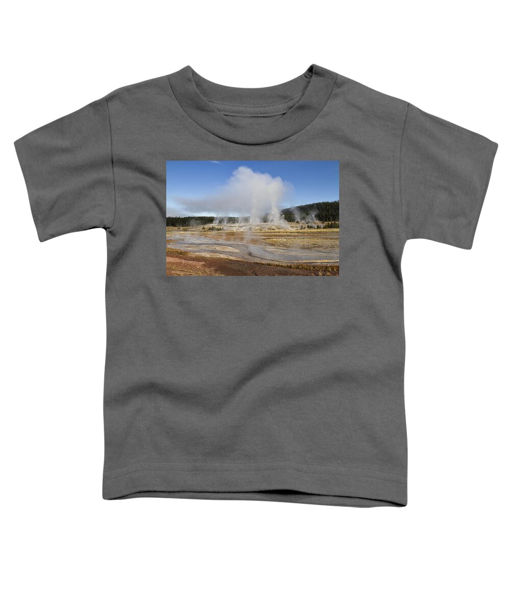 Wyoming Toddler T-Shirt featuring the photograph Gently steaming by Shirley Mitchell