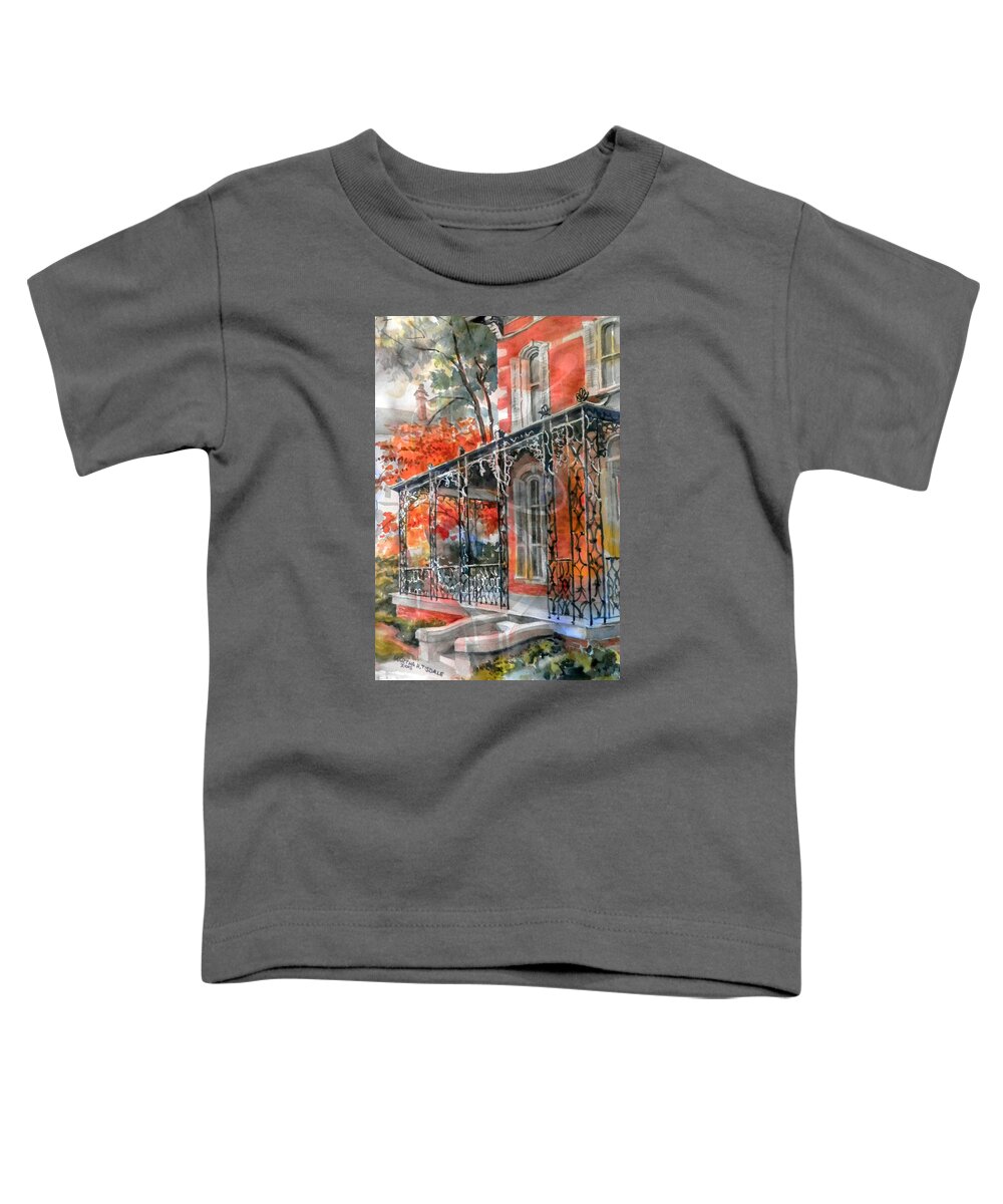 Architecture Toddler T-Shirt featuring the painting Georgia Avenue Home by Martha Tisdale