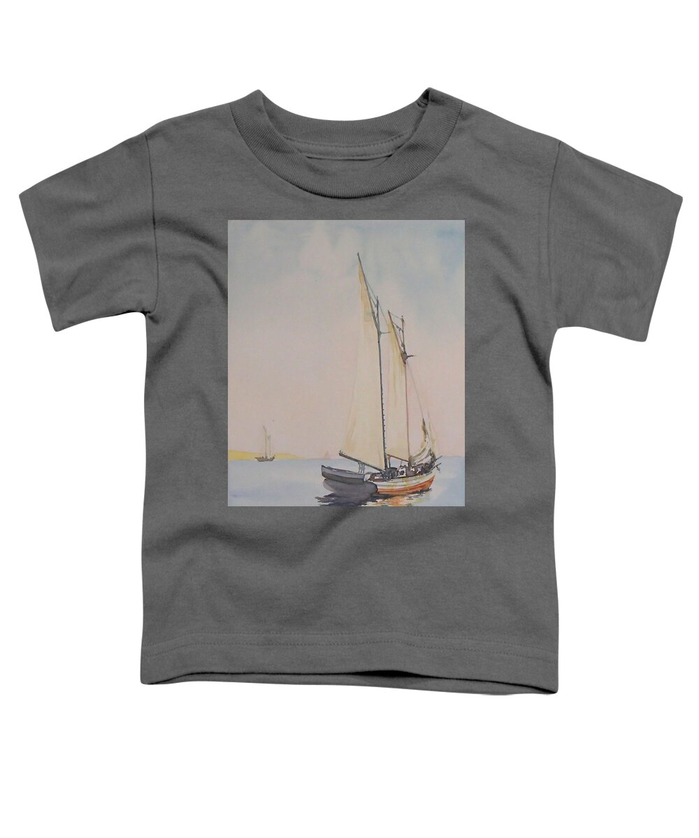 Sailing Toddler T-Shirt featuring the painting Ghosting Up by Philip Fleischer