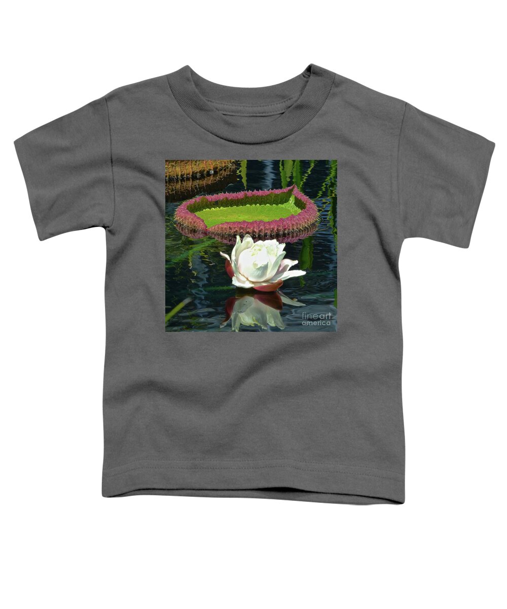 Water Lily Toddler T-Shirt featuring the photograph Giant Water Lily Blossom by Jean Wright