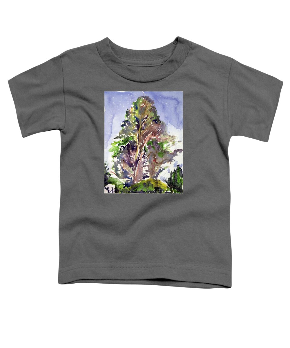  Toddler T-Shirt featuring the painting Glendalough Tree by Kathleen Barnes