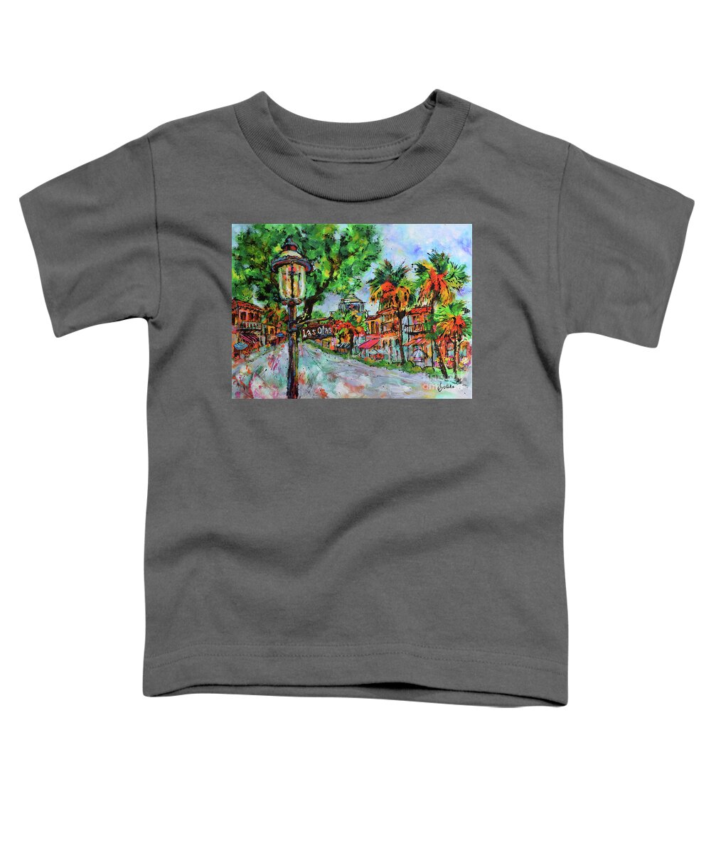Las Olas Boulevard Toddler T-Shirt featuring the painting Glorious Los Olas by Jyotika Shroff