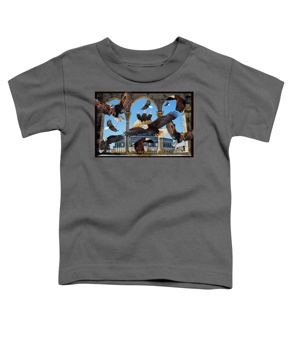 Eagle Toddler T-Shirt featuring the digital art Possessing the Gates by Constance Woods
