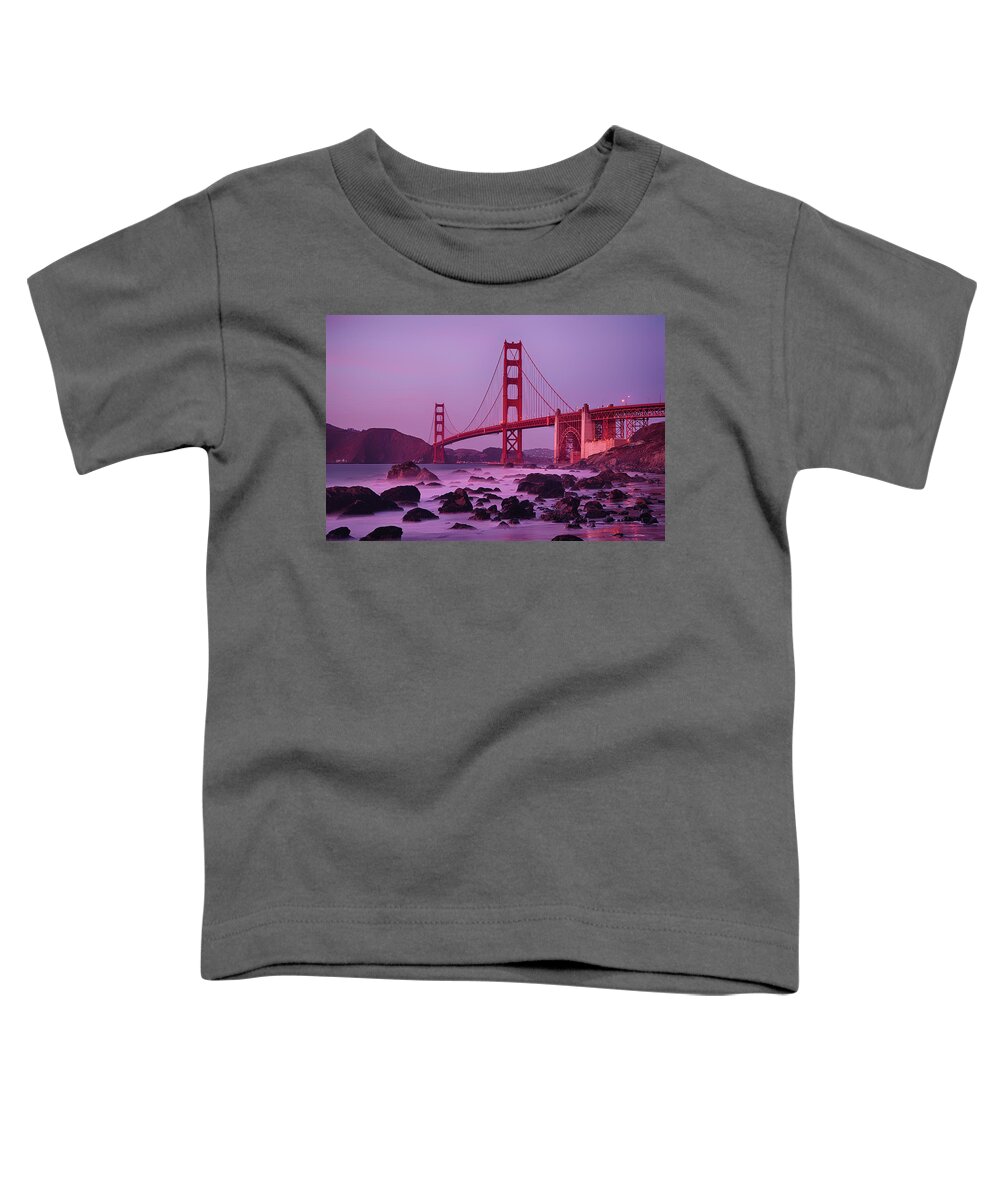 San Francisco Toddler T-Shirt featuring the photograph Golden Gate by Raf Winterpacht