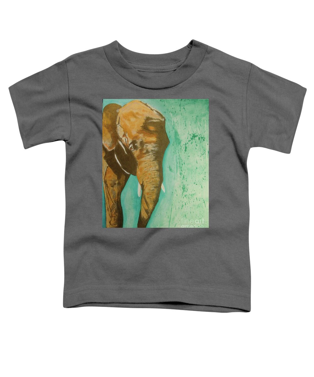 Thailand Toddler T-Shirt featuring the painting Golden Giant by Stuart Engel