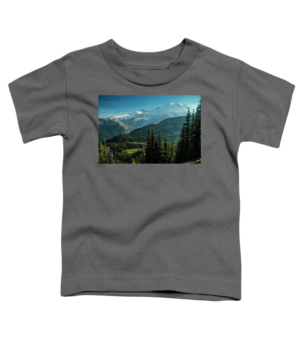Mt Rainier Toddler T-Shirt featuring the photograph Golden Hour by Doug Scrima