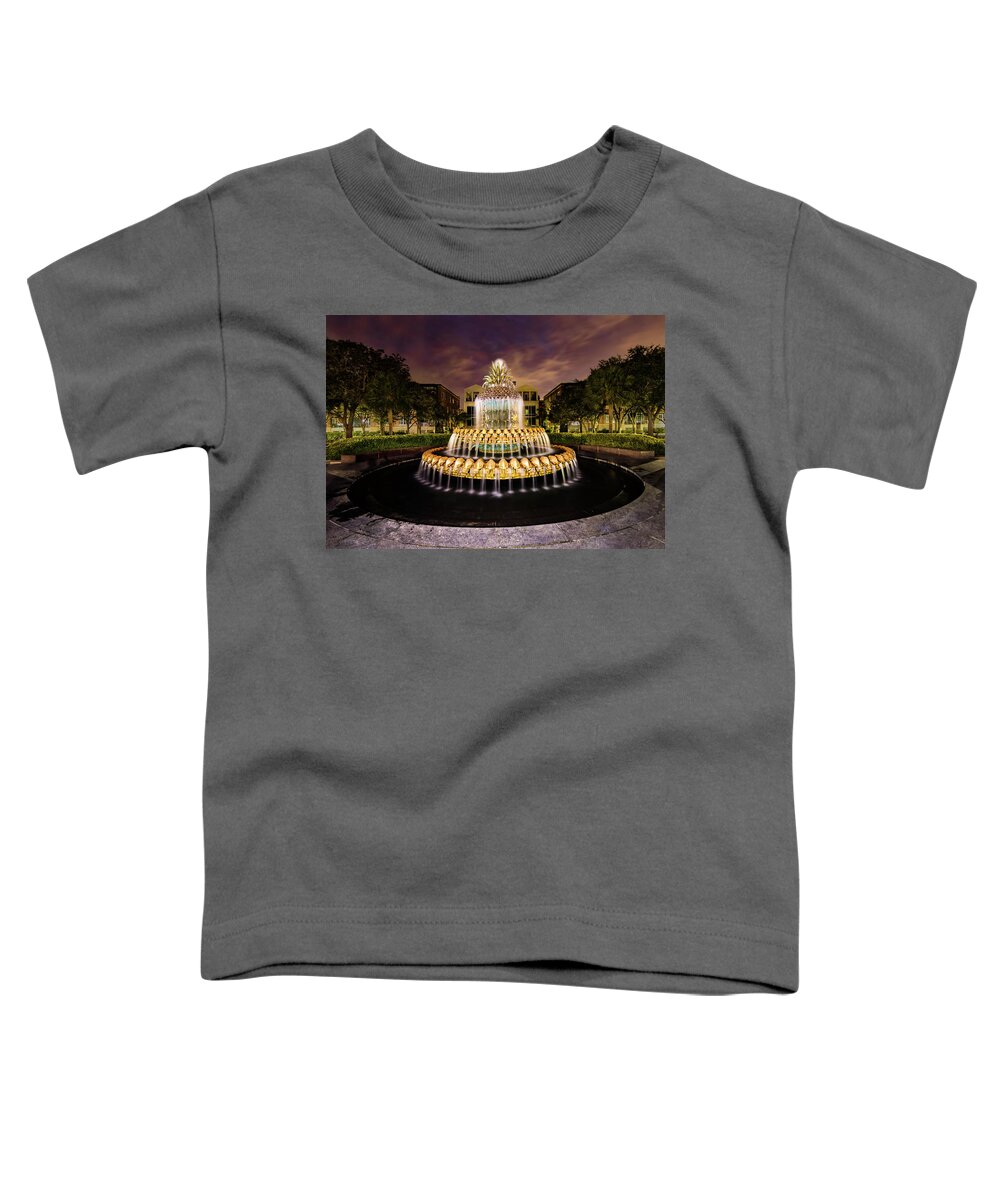 Pineapple Fountain Toddler T-Shirt featuring the photograph Luminescence 1 by Norma Brandsberg