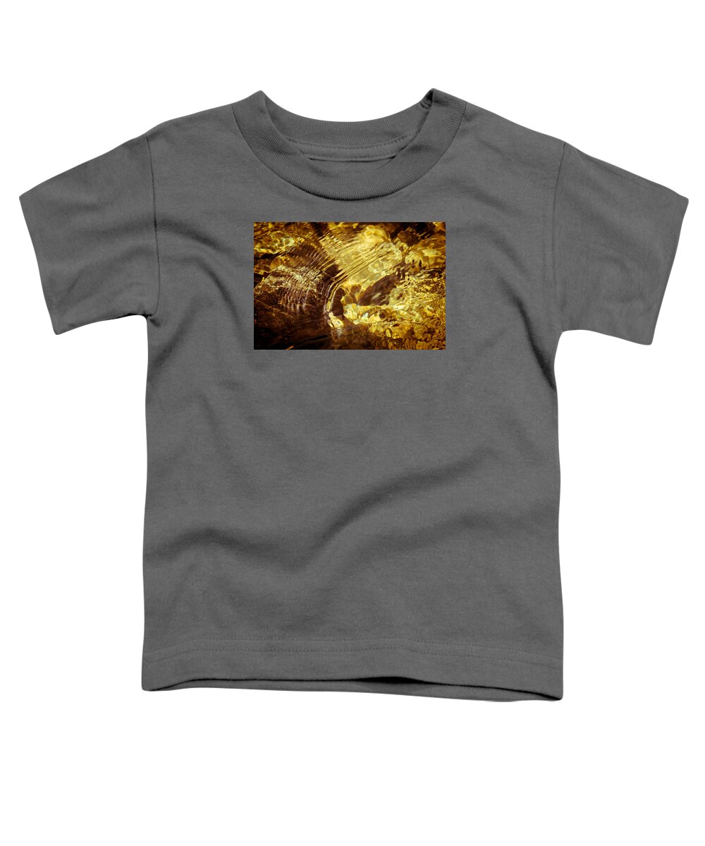 Water Toddler T-Shirt featuring the photograph Golden Ripples by Robert McKay Jones