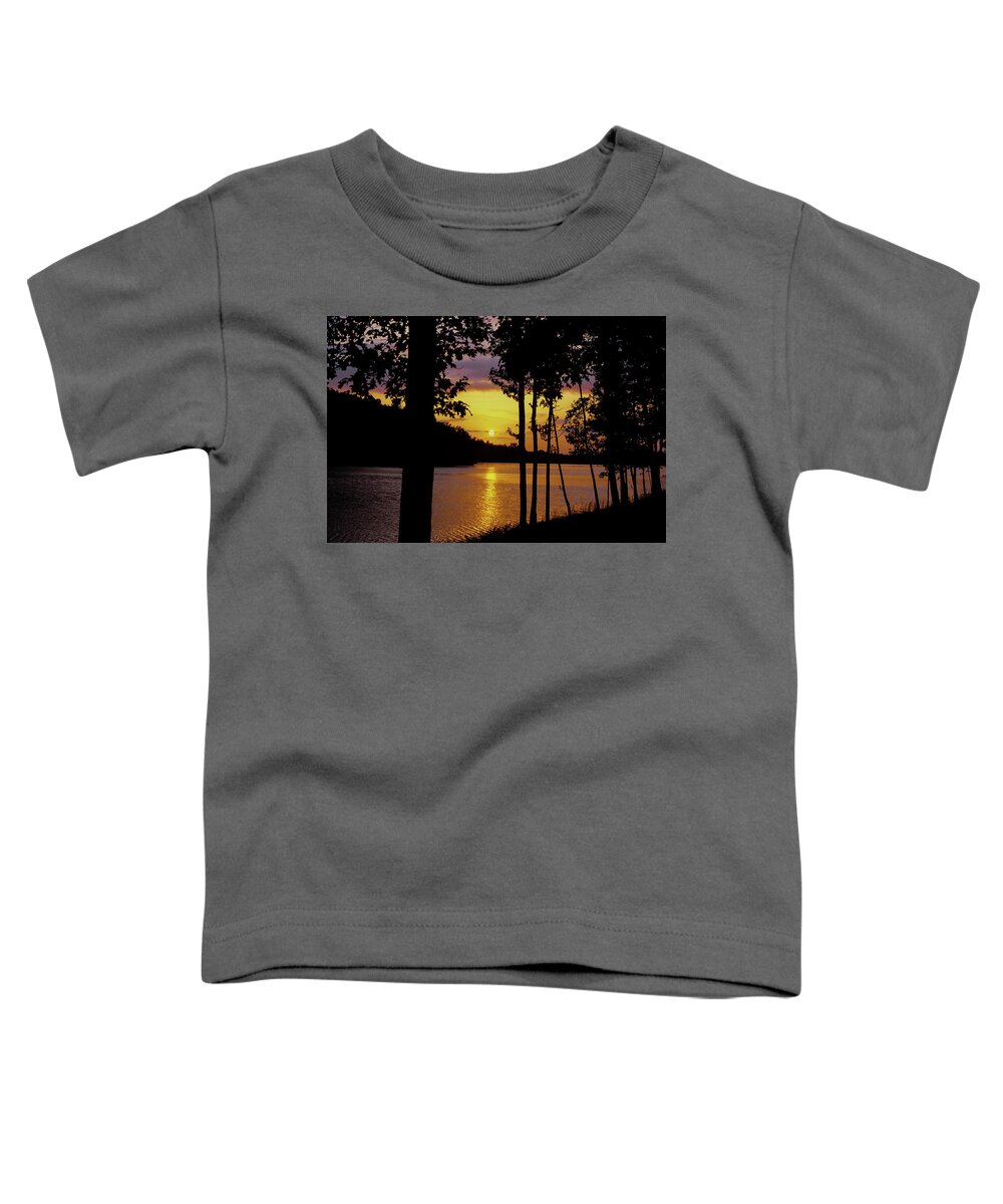 Sunset Toddler T-Shirt featuring the photograph Golden Sunset by James L Bartlett
