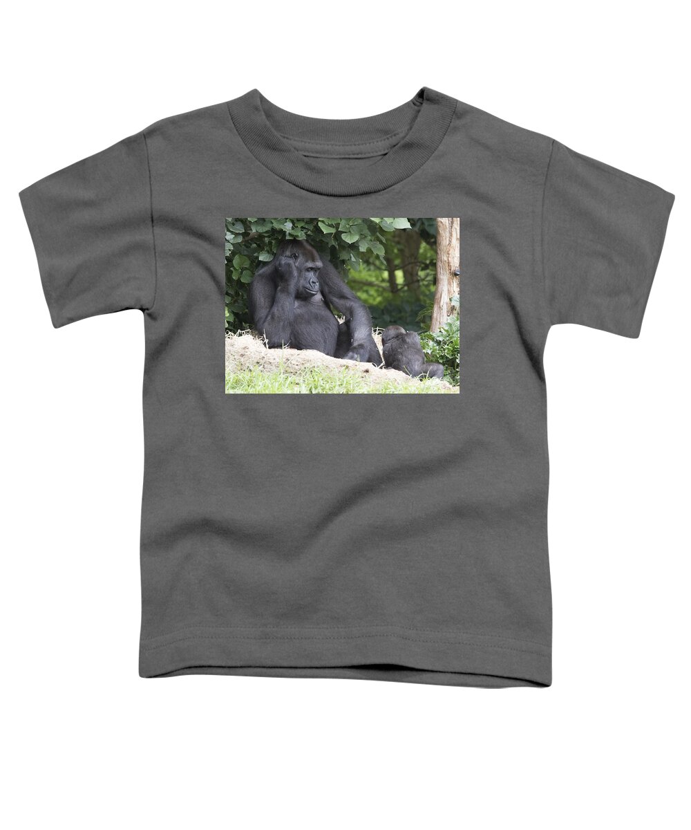 Mother Toddler T-Shirt featuring the photograph Gorilla by Masami Iida
