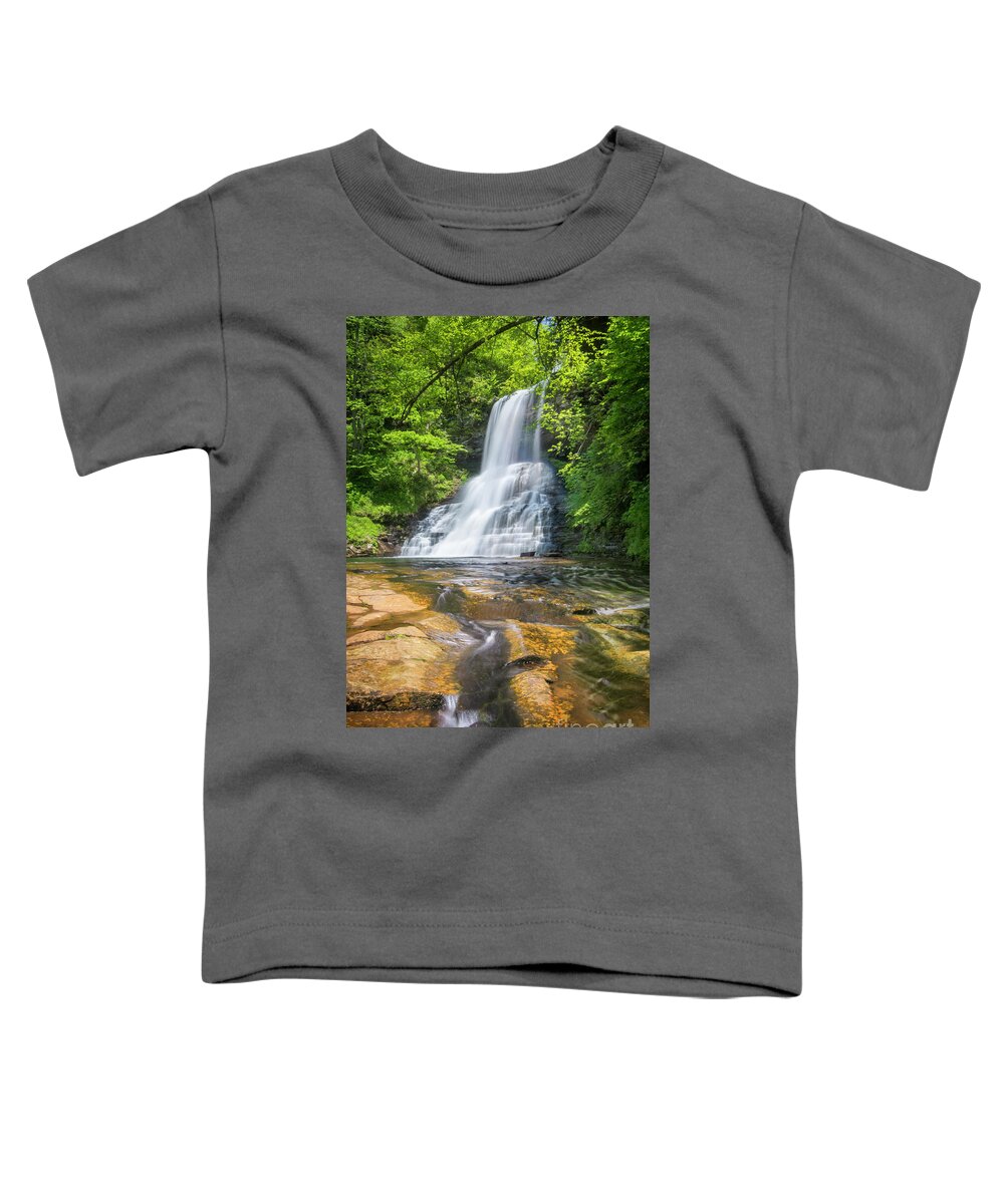 Cascades Toddler T-Shirt featuring the photograph Graceful Cascade Falls Virginia by Karen Jorstad