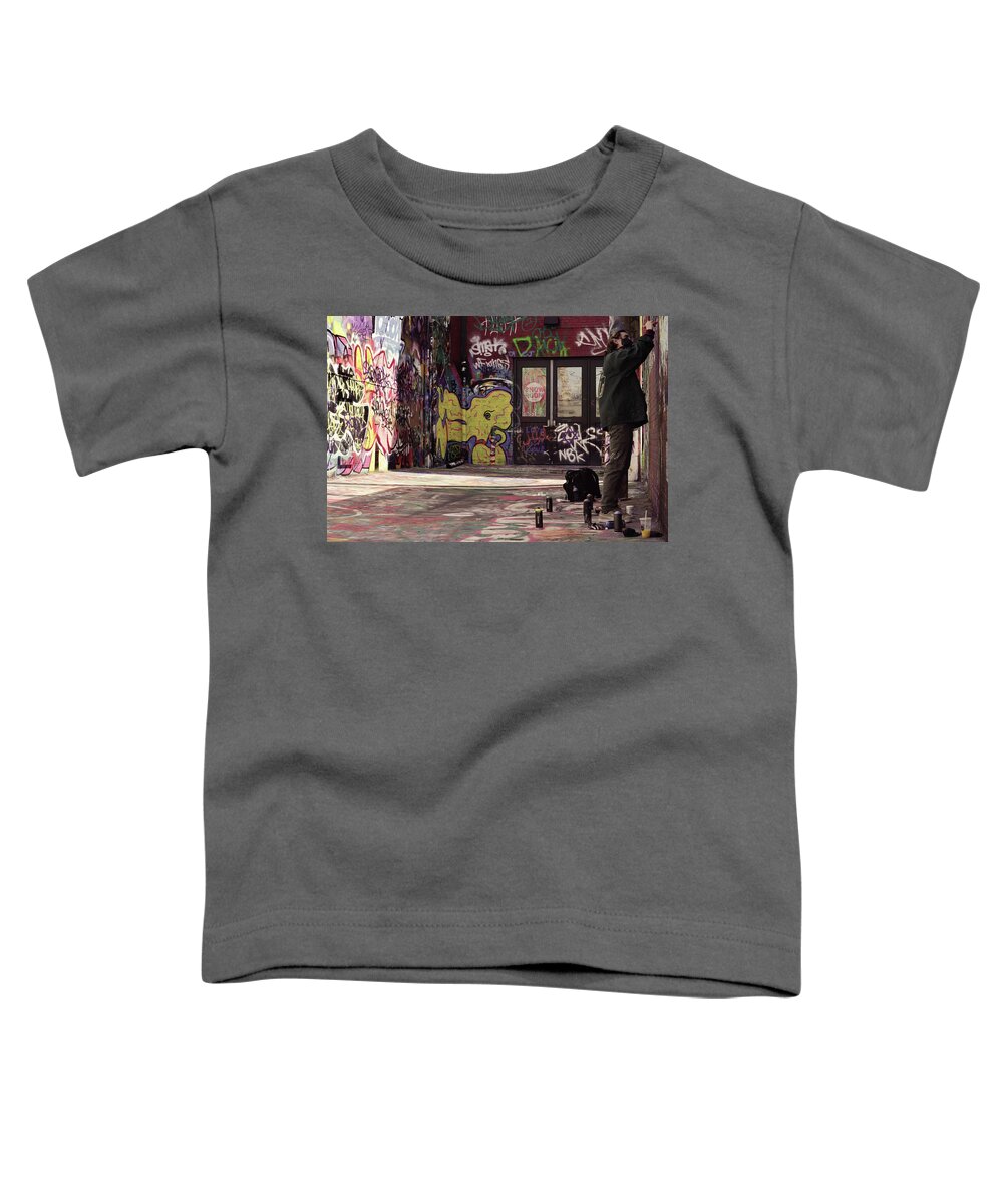 Graffiti Toddler T-Shirt featuring the photograph Graffiti Alley by La Dolce Vita