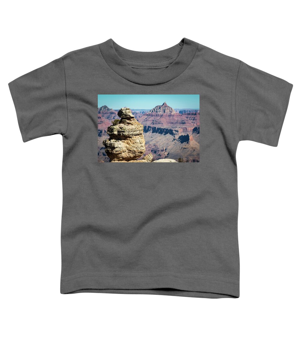 Grand Toddler T-Shirt featuring the photograph Grand Canyon Duck on a Rock by Susie Weaver